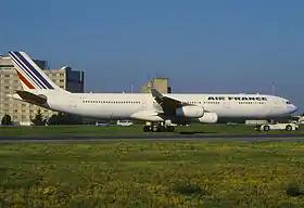 F-GLZQ, l'Airbus A340-300 d'Air France impliqué dans l'accident, ici en septembre 2004.