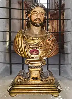 Buste reliquaire de saint Aciscle de Cordoue