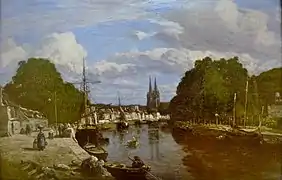 Vue du port de Quimper, prise de l'aval, vers 1857musée des Beaux-Arts de Quimper.