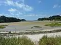 La plage de Ster Greich au fond de l'Anse de Pouldohan (à marée basse).