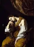 Marie-Madeleine en Mélancolie (en), par Artemisia Gentileschi