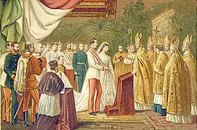 Cérémonie de mariage de François-Joseph et Élisabeth.