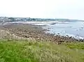 La plage de Kersiny vue de la pointe de Karreg Léon.