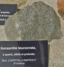 Kersantite trouvée au Run en L'Hôpital-Camfrout.