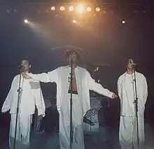 Les frères Taryll, TJ et Taj, formant les 3T en 1996.