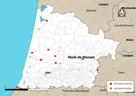 Carte des communes avec sites Seveso