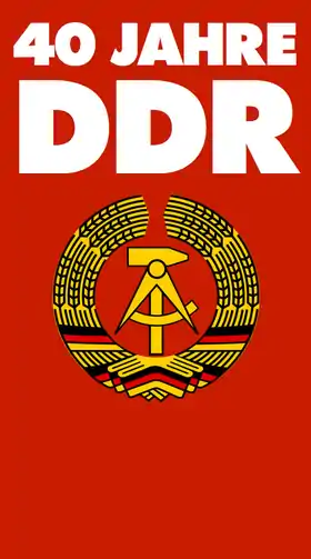 Affiche pour les 40 ans de la RDA en 1989