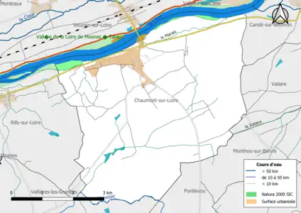 Carte du site Natura 2000 de type SIC localisée sur la commune.