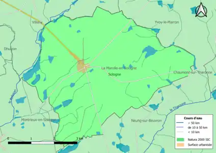 La totalité du territoire communal est incluse dans la zone Natura 2000 de type SIC « la Sologne ».