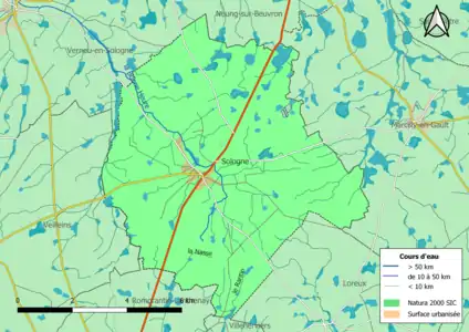 Le territoire communal est entièrement inclus dans la zone Natura 2000 « la Sologne ».