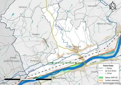 Carte de la zone Natura 2000 de type SIC localisée sur la commune.