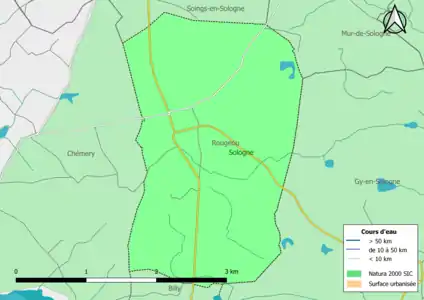 La commune est incluse dans le site Natura 2000 « la Sologne ».