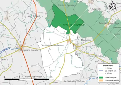 La « Forêt de Marchenoir », une ZNIEFF de type 2 occupe la frange nord du territoire communal.