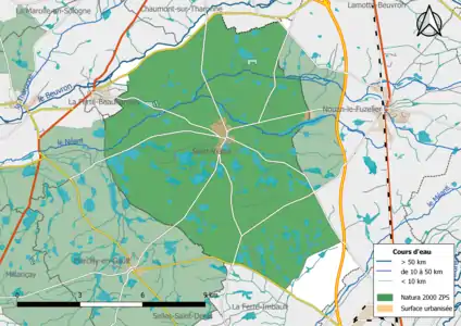 La totalité du territoire communal est incluse dans les sites Natura 2000 « la Sologne » et « les Étangs de Sologne ».