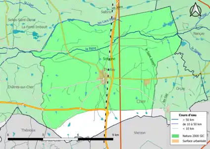 Le site Natura 2000 « la Sologne » couvre une grande partie de la commune.