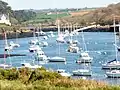 Le port de Porscave, à l'entrée de l'Aber Ildut, vu depuis le parking du port de Lanildut.