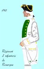 régiment de Rouergue de 1762 à 1776