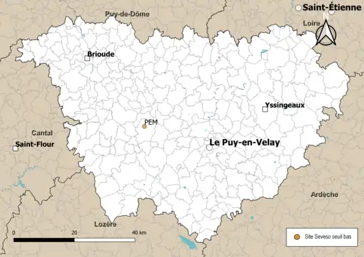 Carte des sites « Seveso seuil bas ».