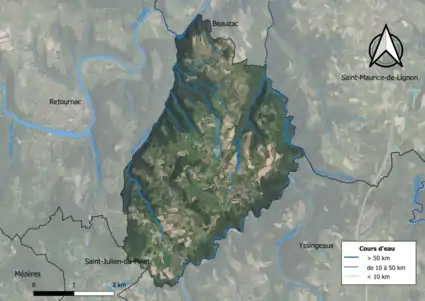 Vue aérienne du territoire communal.