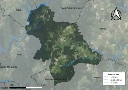 Vue aérienne du territoire communal.