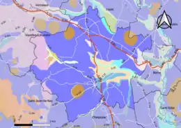 Carte géologique du territoire de la commune.