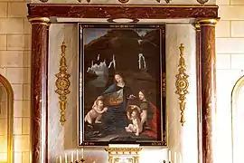 Copie de la Vierge aux rochers de Léonard de Vinci dans l'église Saint-Pierre-ès-Liens