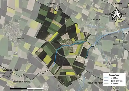 Carte orthophotographique de la commune en 2016.