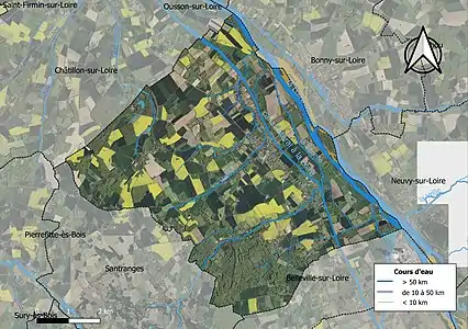 Carte orthophotographique de la commune en 2016.