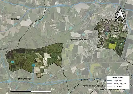 Carte orthophotographique de la commune en 2016.