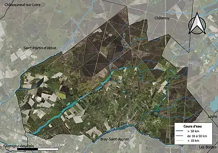 Carte orthophotographique de la commune en 2016.