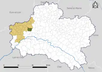 Cercottes dans le canton de Meung-sur-Loire en 2020.
