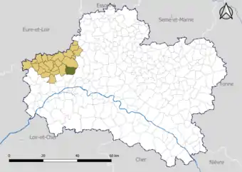 Cercottes dans la communauté de communes de la Beauce loirétaine en 2020.