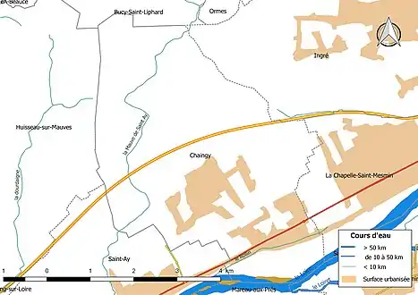 Réseau hydrographique de Chaingy.