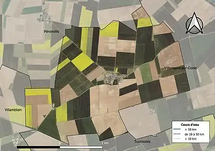 Carte orthophotographique de la commune en 2016.