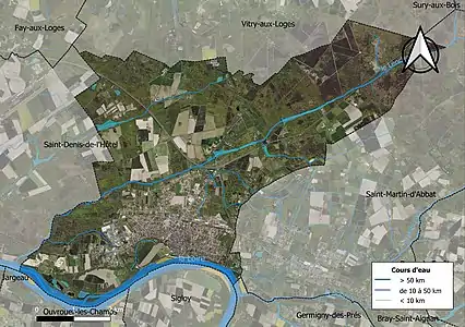 Carte orthophotographique de la commune en 2016.