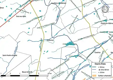 Réseau hydrographique de Châtenoy.