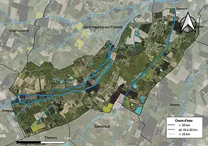 Carte orthophotographique de la commune en 2016.