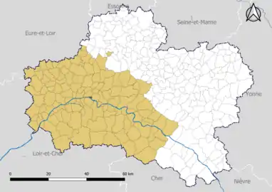 Combleux dans l'arrondissement d'Orléans en 2020.