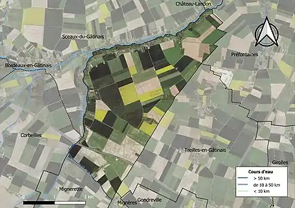 Carte orthophotographique de la commune en 2016.