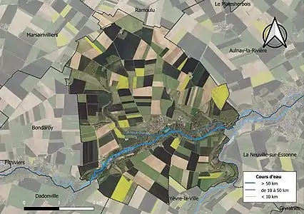 Carte orthophotographique de la commune en 2016.