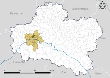 Fleury-les-Aubrais dans Orléans Métropole en 2020.