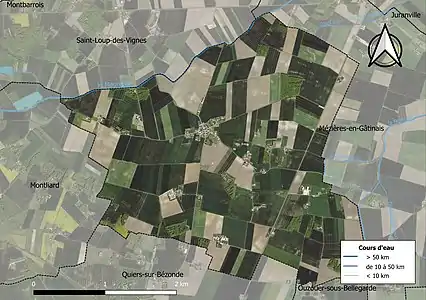 Carte orthophotographique de la commune en 2016.