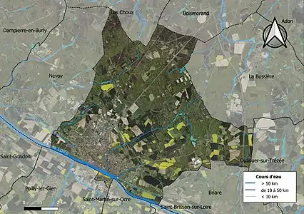 Carte orthophotographique de la commune en 2016.