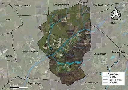 Carte orthophotographique de la commune en 2016.