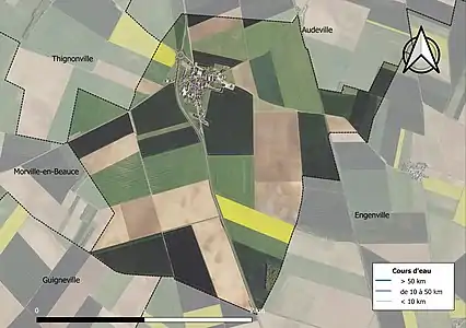 Carte orthophotographique de la commune en 2016.