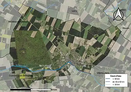 Carte orthophotographique de la commune en 2016.