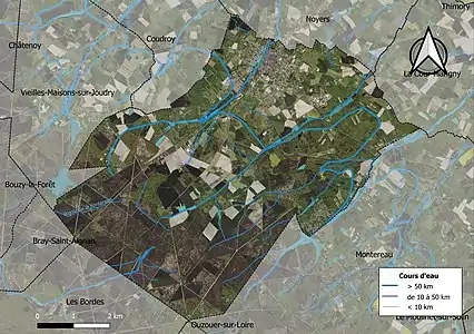 Carte orthophotographique de la commune en 2016.