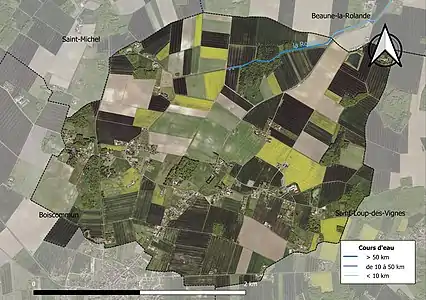 Carte orthophotographique de la commune en 2016.