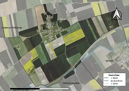 Carte orthophotographique de la commune en 2016.