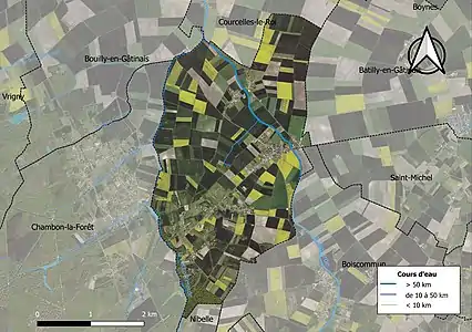 Carte orthophotographique de la commune en 2016.